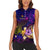 Marshall Islands Women Sleeveless Polo Shirt Whale Hibiscus Polynesian