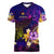 Marshall Islands Women V-Neck T-Shirt Whale Hibiscus Polynesian