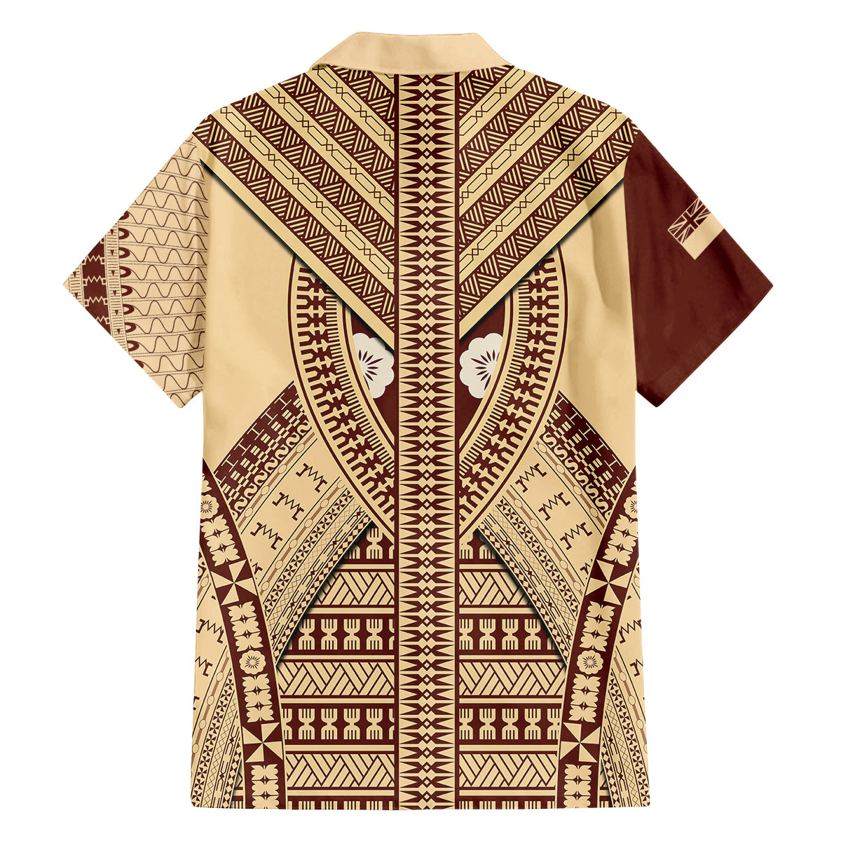 fiji-bula-family-matching-off-shoulder-short-dress-and-hawaiian-shirt-tapa-pattern-design