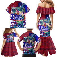 Manu Samoa Rugby 2023 Family Matching Mermaid Dress and Hawaiian Shirt Humpback Whale Hexagon Tribal Tropical Style DT02 - Polynesian Pride