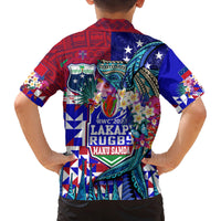 Manu Samoa Rugby 2023 Family Matching Tank Maxi Dress and Hawaiian Shirt Humpback Whale Hexagon Tribal Tropical Style DT02 - Polynesian Pride