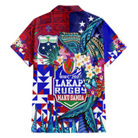 Manu Samoa Rugby 2023 Family Matching Tank Maxi Dress and Hawaiian Shirt Humpback Whale Hexagon Tribal Tropical Style DT02 - Polynesian Pride