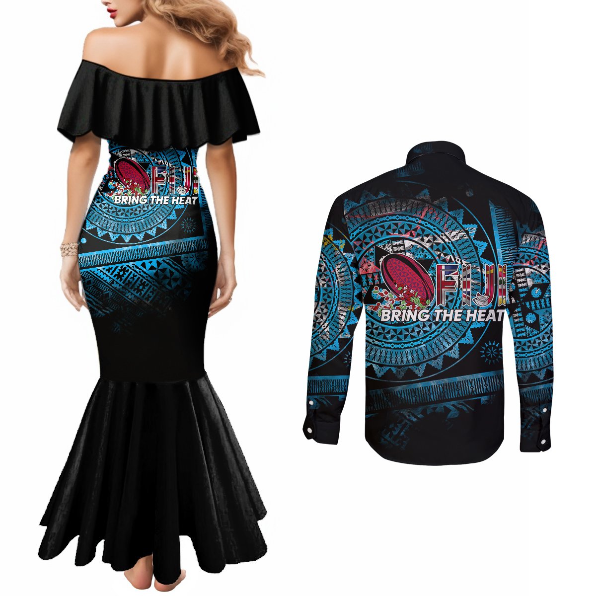 fiji-rugby-couples-matching-mermaid-dress-and-long-sleeve-button-shirts-bring-the-heat