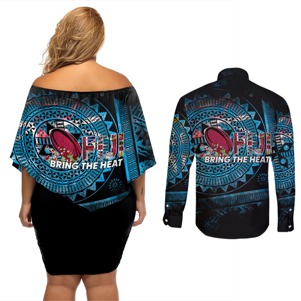 fiji-rugby-couples-matching-off-shoulder-short-dress-and-long-sleeve-button-shirts-bring-the-heat