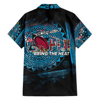 Fiji Rugby Family Matching Long Sleeve Bodycon Dress and Hawaiian Shirt Bring The Heat DT02 - Polynesian Pride