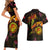 Wallis and Futuna Couples Matching Short Sleeve Bodycon Dress and Hawaiian Shirt Octopus Plumeria Polynesian Tattoo