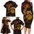 Wallis and Futuna Family Matching Long Sleeve Bodycon Dress and Hawaiian Shirt Octopus Plumeria Polynesian Tattoo