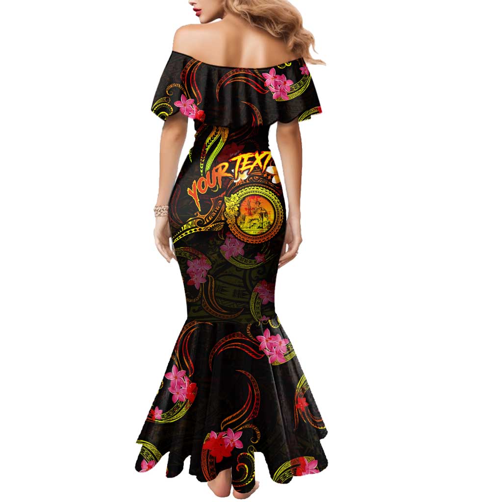 Wallis and Futuna Family Matching Mermaid Dress and Hawaiian Shirt Octopus Plumeria Polynesian Tattoo DT02 - Polynesian Pride