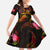 Wallis and Futuna Family Matching Off The Shoulder Long Sleeve Dress and Hawaiian Shirt Octopus Plumeria Polynesian Tattoo