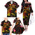 Wallis and Futuna Family Matching Off The Shoulder Long Sleeve Dress and Hawaiian Shirt Octopus Plumeria Polynesian Tattoo