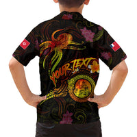 Wallis and Futuna Family Matching Tank Maxi Dress and Hawaiian Shirt Octopus Plumeria Polynesian Tattoo DT02 - Polynesian Pride