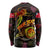 Wallis and Futuna Long Sleeve Shirt Octopus Plumeria Polynesian Tattoo