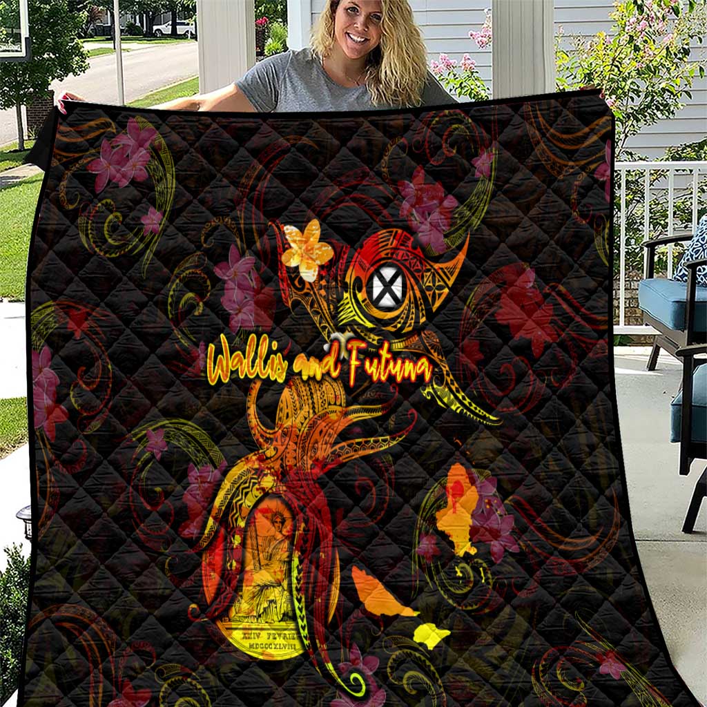 Wallis and Futuna Quilt Octopus Plumeria Polynesian Tattoo