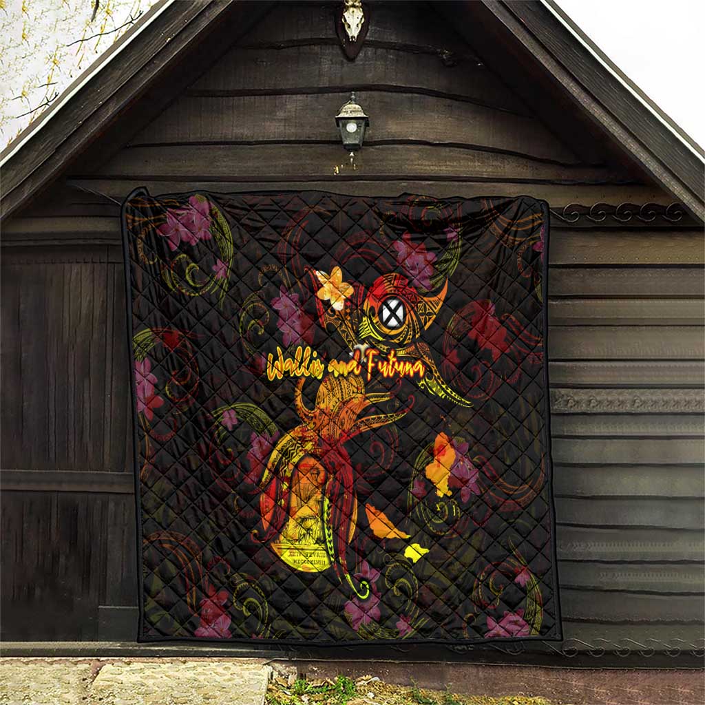 Wallis and Futuna Quilt Octopus Plumeria Polynesian Tattoo