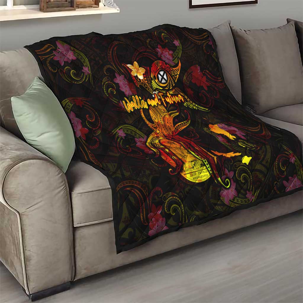 Wallis and Futuna Quilt Octopus Plumeria Polynesian Tattoo