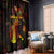 Wallis and Futuna Window Curtain Octopus Plumeria Polynesian Tattoo