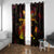 Wallis and Futuna Window Curtain Octopus Plumeria Polynesian Tattoo