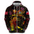 Wallis and Futuna Zip Hoodie Octopus Plumeria Polynesian Tattoo