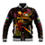 New Caledonia Baseball Jacket Octopus Plumeria Polynesian Tattoo