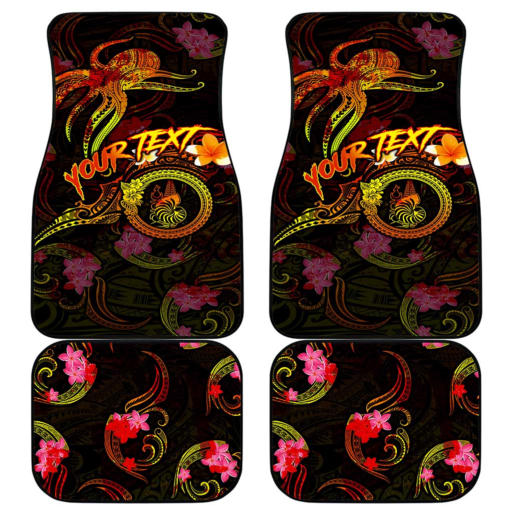 New Caledonia Car Mats Octopus Plumeria Polynesian Tattoo