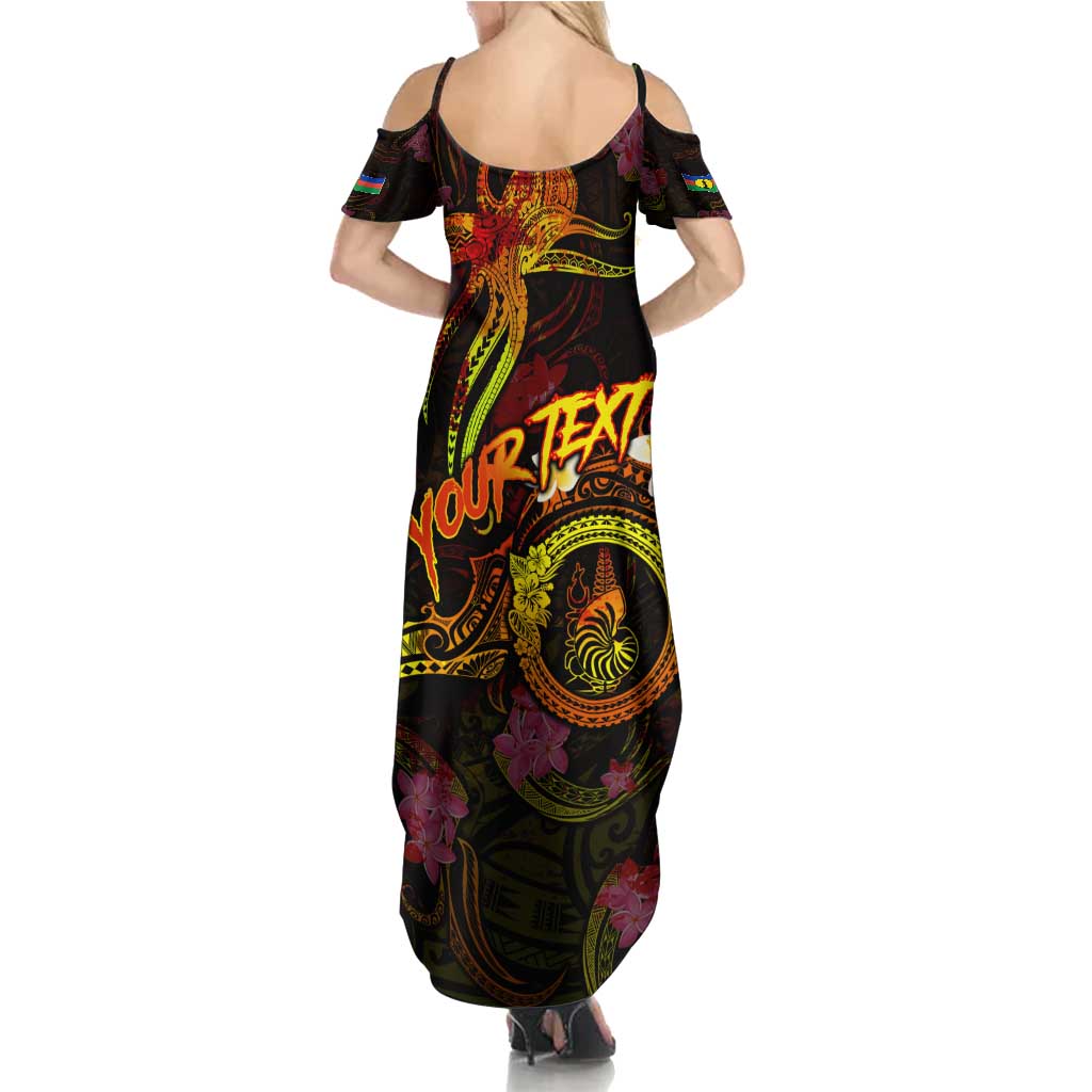 New Caledonia Family Matching Summer Maxi Dress and Hawaiian Shirt Octopus Plumeria Polynesian Tattoo DT02 - Polynesian Pride