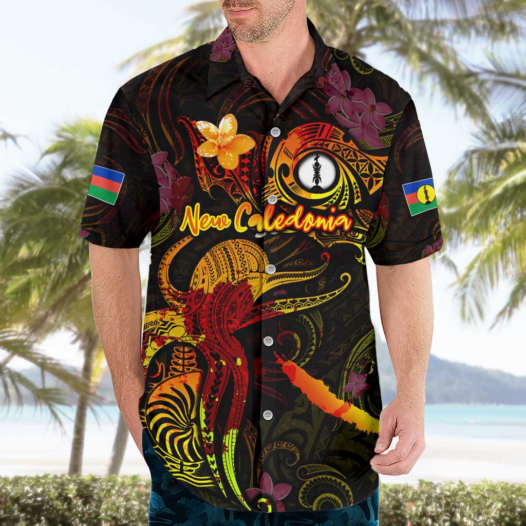 New Caledonia Hawaiian Shirt Octopus Plumeria Polynesian Tattoo DT02 - Polynesian Pride