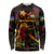 New Caledonia Long Sleeve Shirt Octopus Plumeria Polynesian Tattoo