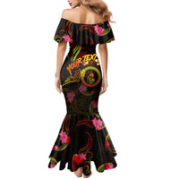 New Caledonia Mermaid Dress Octopus Plumeria Polynesian Tattoo