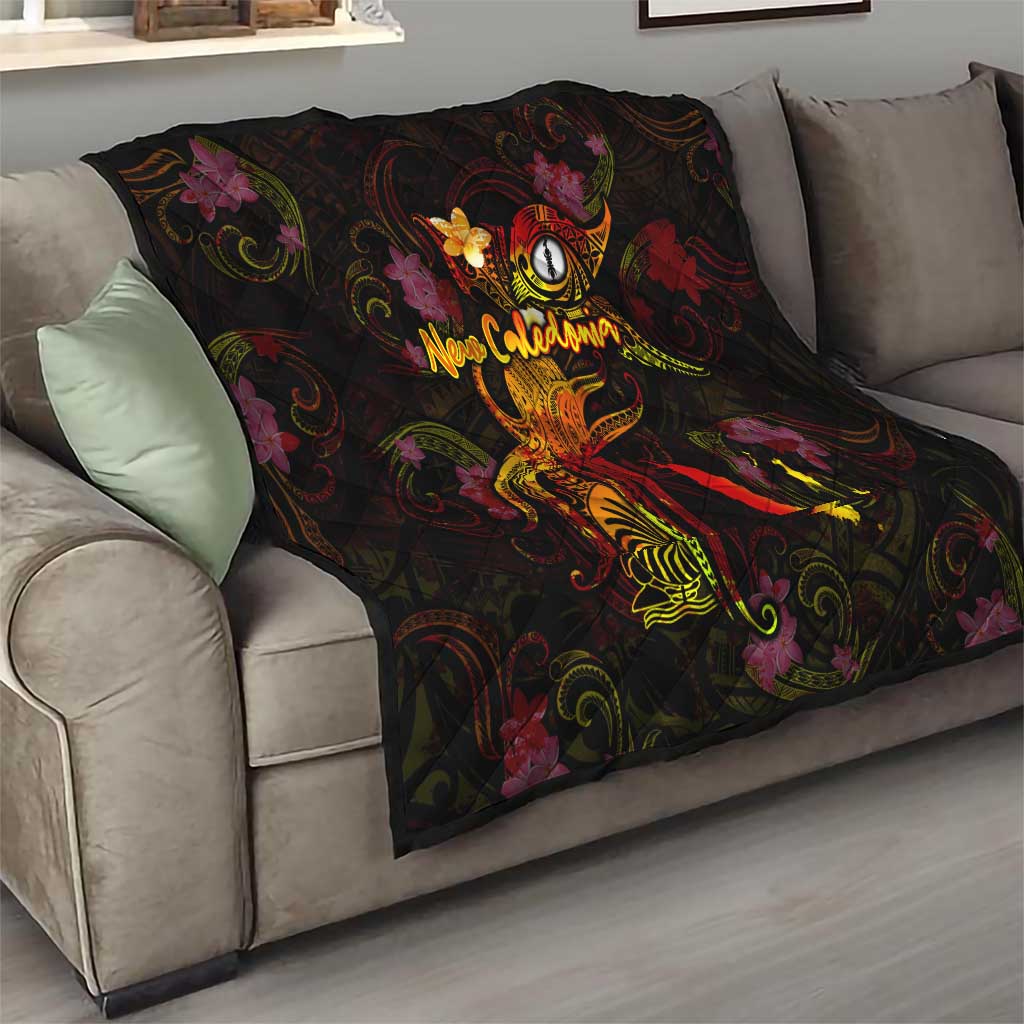 New Caledonia Quilt Octopus Plumeria Polynesian Tattoo