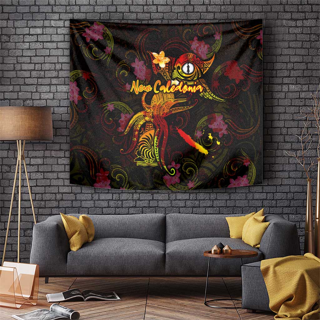 New Caledonia Tapestry Octopus Plumeria Polynesian Tattoo