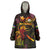 New Caledonia Wearable Blanket Hoodie Octopus Plumeria Polynesian Tattoo