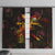 New Caledonia Window Curtain Octopus Plumeria Polynesian Tattoo