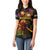 New Caledonia Women Polo Shirt Octopus Plumeria Polynesian Tattoo