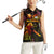 New Caledonia Women Sleeveless Polo Shirt Octopus Plumeria Polynesian Tattoo