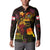 Tahiti French Polynesia Button Sweatshirt Octopus Plumeria Polynesian Tattoo
