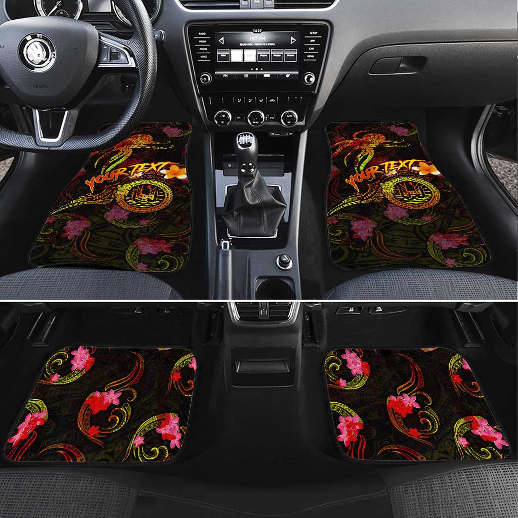 Tahiti French Polynesia Car Mats Octopus Plumeria Polynesian Tattoo