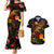 Tahiti French Polynesia Couples Matching Mermaid Dress and Hawaiian Shirt Octopus Plumeria Polynesian Tattoo