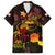 Tahiti French Polynesia Family Matching Off The Shoulder Long Sleeve Dress and Hawaiian Shirt Octopus Plumeria Polynesian Tattoo