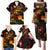 Tahiti French Polynesia Family Matching Puletasi and Hawaiian Shirt Octopus Plumeria Polynesian Tattoo