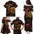 Tahiti French Polynesia Family Matching Puletasi and Hawaiian Shirt Octopus Plumeria Polynesian Tattoo