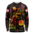 Tahiti French Polynesia Long Sleeve Shirt Octopus Plumeria Polynesian Tattoo