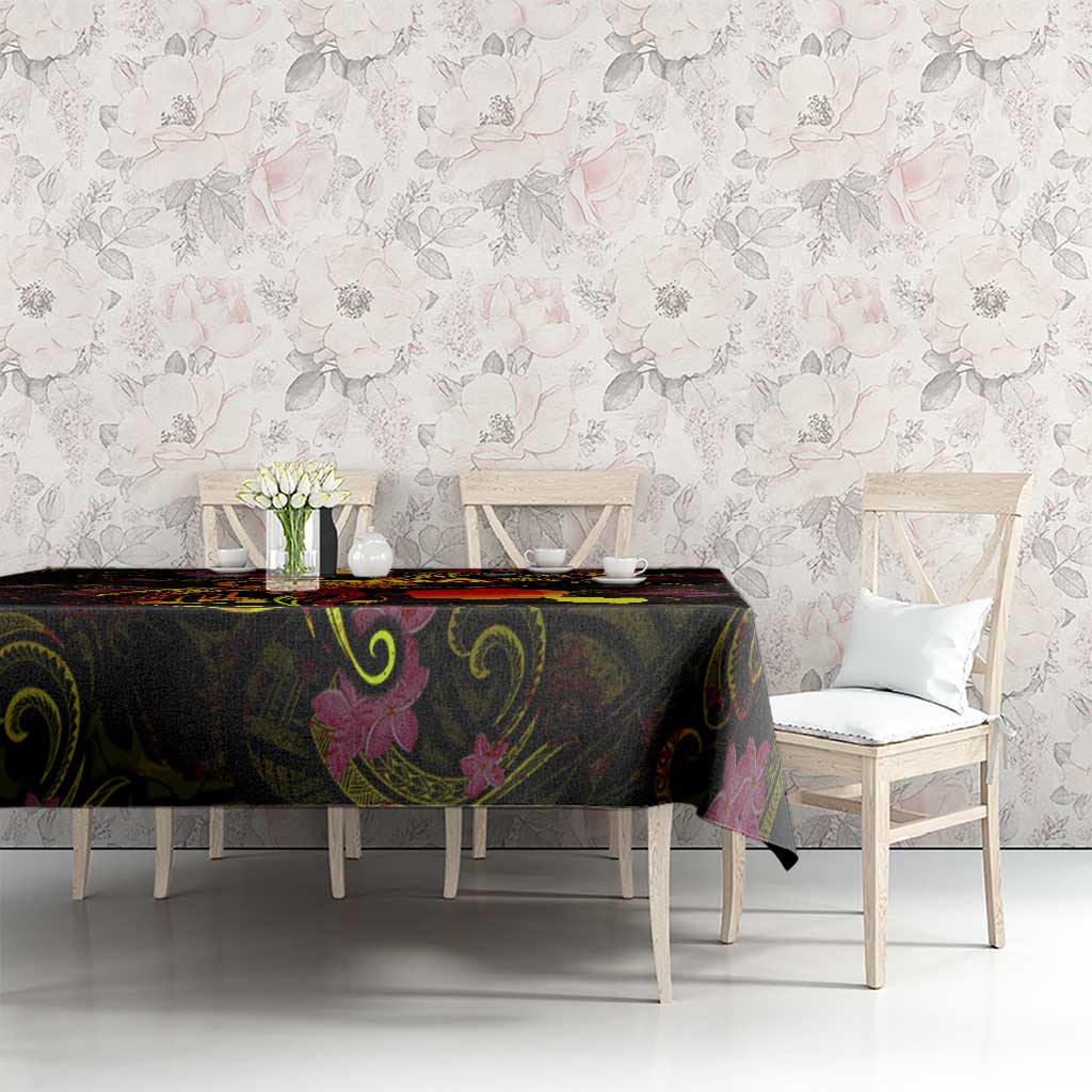 Tahiti French Polynesia Tablecloth Octopus Plumeria Polynesian Tattoo