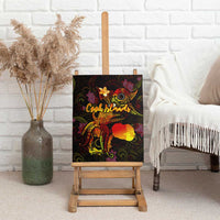 Cook Islands Canvas Wall Art Octopus Plumeria Polynesian Tattoo