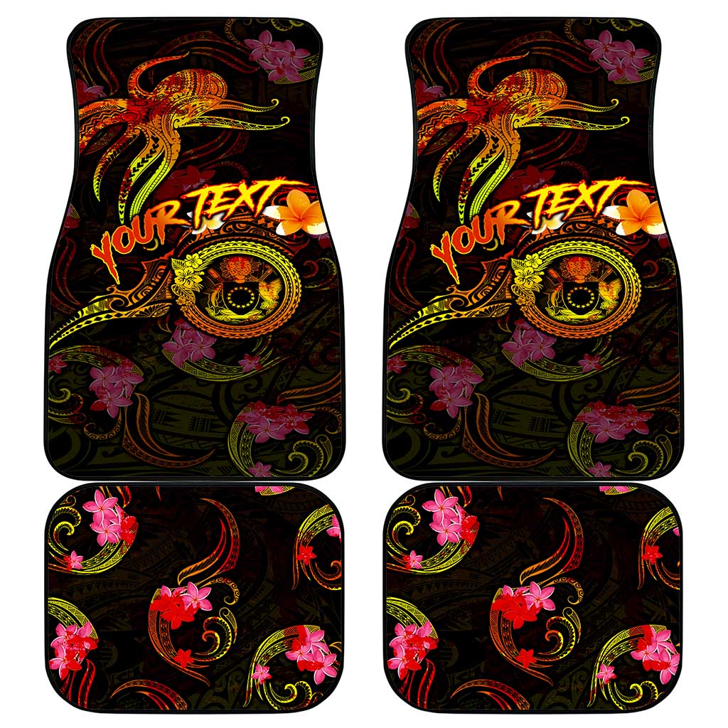 Cook Islands Car Mats Octopus Plumeria Polynesian Tattoo