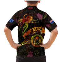 Cook Islands Family Matching Mermaid Dress and Hawaiian Shirt Octopus Plumeria Polynesian Tattoo DT02 - Polynesian Pride