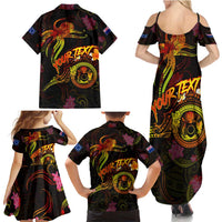 Cook Islands Family Matching Summer Maxi Dress and Hawaiian Shirt Octopus Plumeria Polynesian Tattoo DT02 - Polynesian Pride