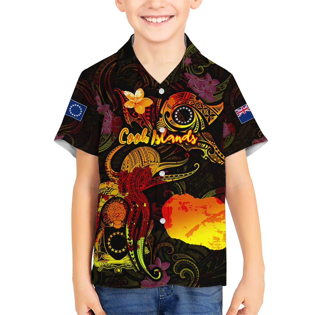 Cook Islands Hawaiian Shirt Octopus Plumeria Polynesian Tattoo