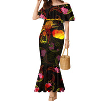 Cook Islands Mermaid Dress Octopus Plumeria Polynesian Tattoo