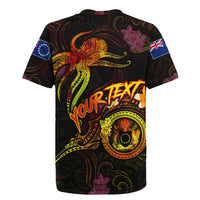 Cook Islands Rugby Jersey Octopus Plumeria Polynesian Tattoo