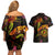 Nauru Couples Matching Off Shoulder Short Dress and Hawaiian Shirt Octopus Plumeria Polynesian Tattoo